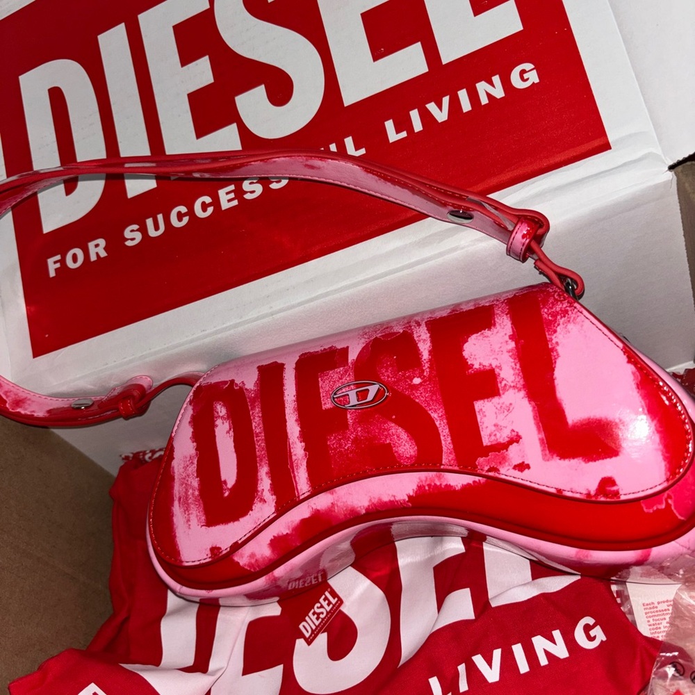 Diesel Bold Red and Pink Shoulder Bag